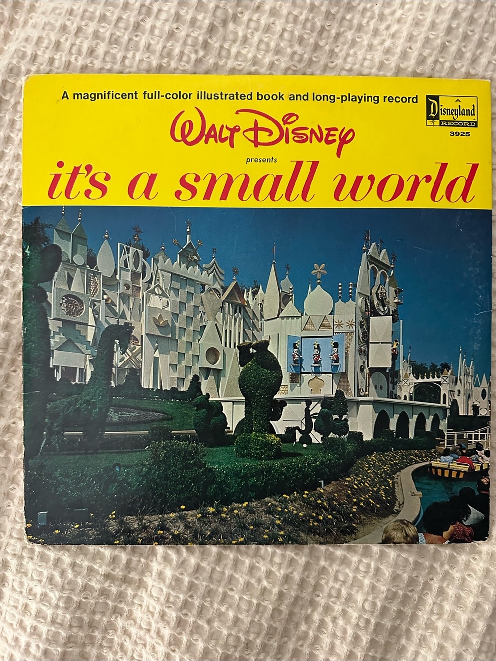 Disneyland, It's a Small World vintage vinyl record & book, 1964